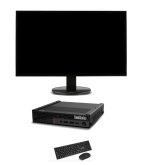 Πλήρες Πακέτο Workstation Lenovo ThinkStation P360 Mini & Οθόνη 24″ FULL HD & Σετ Πληκτρολόγιο-Ποντίκι(Intel Core i3-12100T 2.20GHz / 8GB RAM / 180GB M.2 SSD / NVIDIA Quadro T400 4GB / Wi-Fi / Windows 11 Pro)