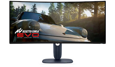 Dell Alienware AW3425DW Ultrawide QD-OLED HDR Curved Gaming Monitor 34.2" QHD 3440x1440 240Hz με Χρόνο Απόκρισης 0.03ms GTG